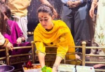 अभिनेत्री अनन्या पांडे यांनी घेतले श्री क्षेत्र भीमाशंकर येथे दर्शन